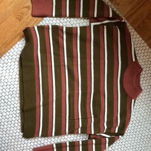 Redmond Mockneck Pocket Sweater in Stripe
